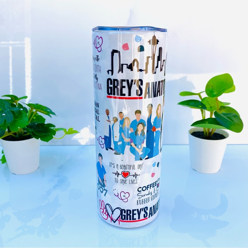 Greys Anatomy Tumbler, Grey's Anatomy, Medical Tumbler, Meredith Grey,